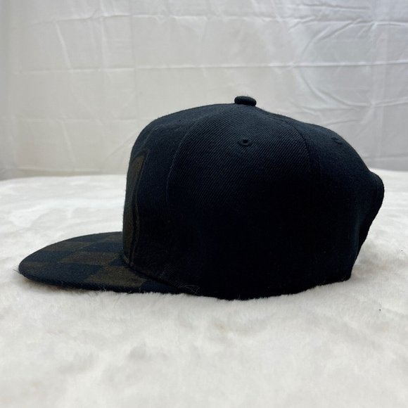 LAFC Snapback Cap Hat Black with Yellow Logo and Checkerboard Pattern - Picture 5 of 10